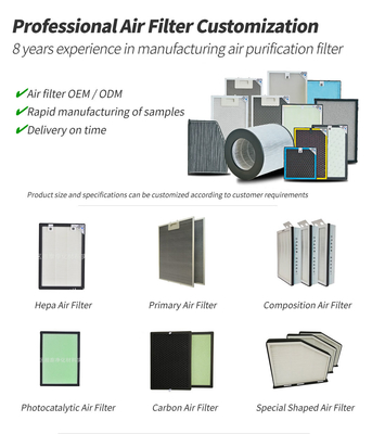 Adsorption Active Carbon Air Filters Panel ISO 9001 Certificate