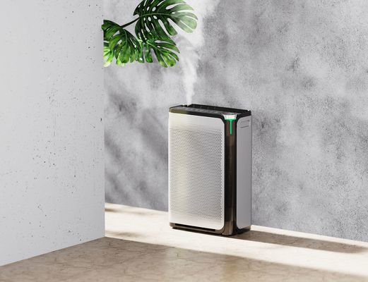 White ABS Plastic HEPA UV Air Purifier 25-50 DB Noise Level