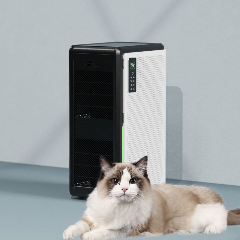 WiFi Remote Control Home Air Purifier 195W For Smoke Pet Allergies